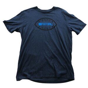 Under Armour Mens T-Shirt Large Short Sleeve Loose Fit Football Tee Casual Navy